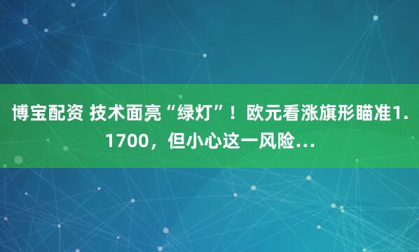 博宝配资 技术面亮“绿灯”！欧元看涨旗形瞄准1.1700，但小心这一风险…